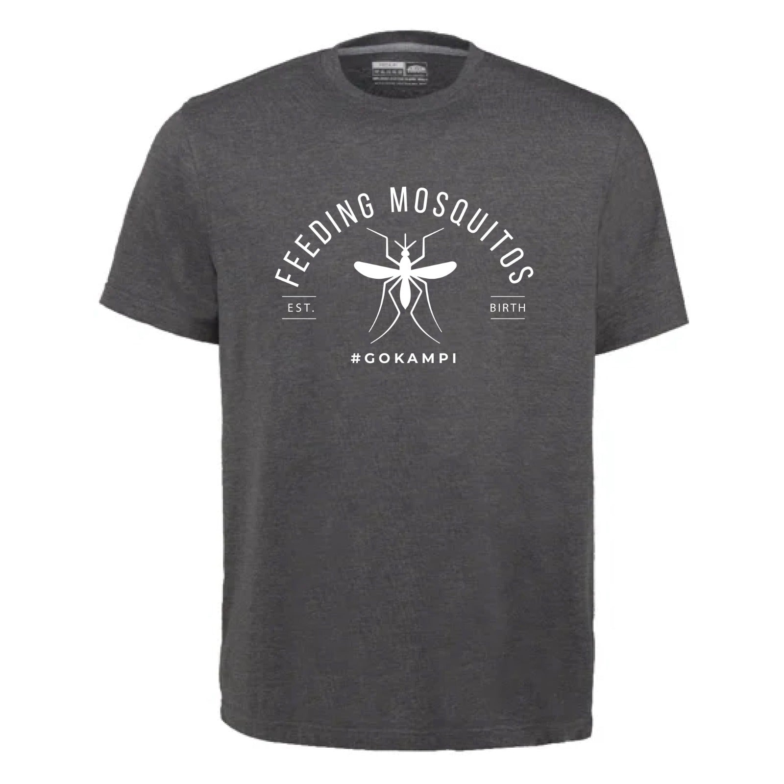 "Feeding Mosquitos" Charcoal T-shirt Kampi.co.za