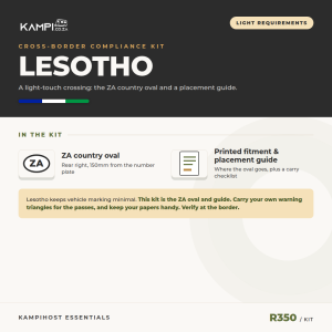 Lesotho Cross-Border Sticker Kit for Caravans & Trailers