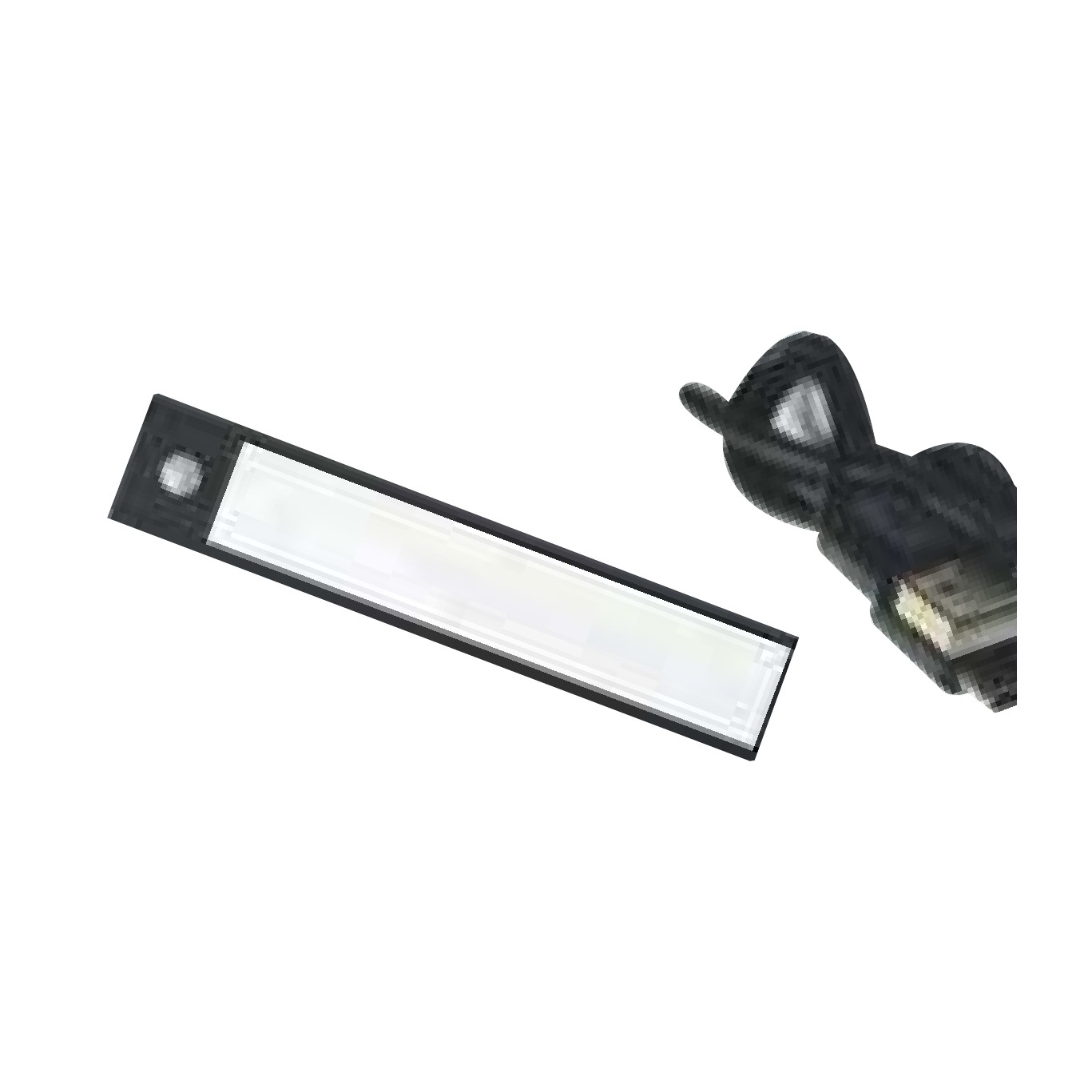 Lumeno rechargeable LED sensor light, a slim magnetic strip light with motion sensor and USB charging cable